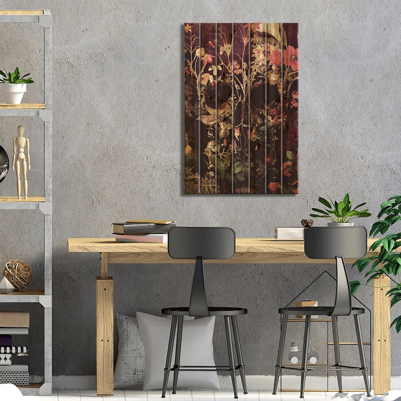 Bloom Print On Wood by Ali Gulec - Multi-Color
