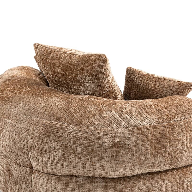 Chenille Lazy Sofa with Pillows
