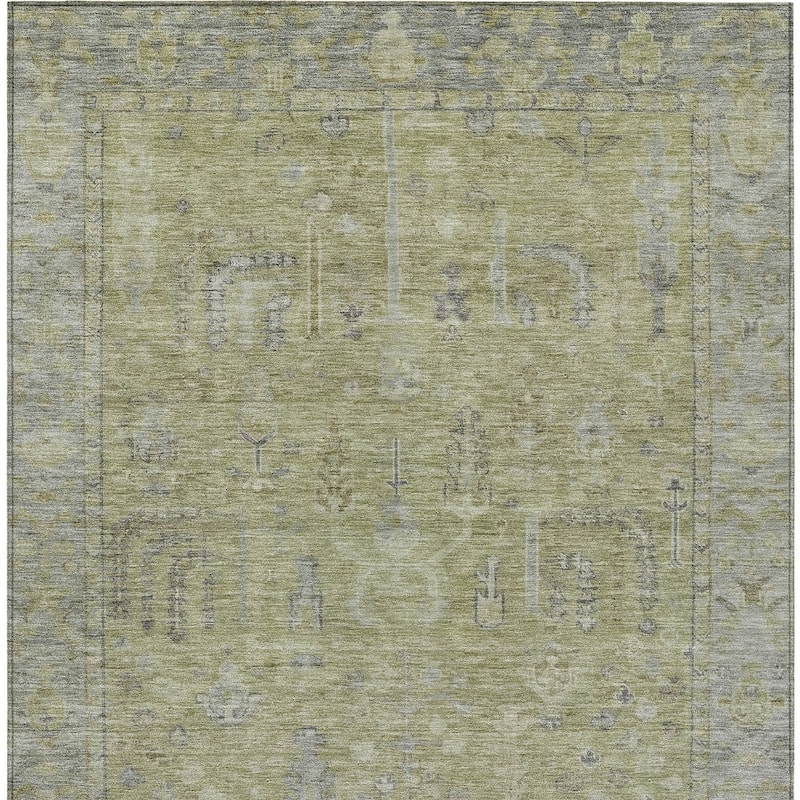 HomeRoots Oriental Traditional Rectangle Outdoor Rug