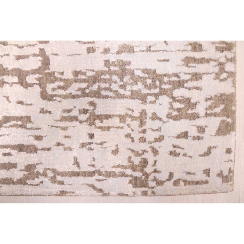 ECARPETGALLERY Hand-knotted Legacy Silver Silk, Wool Rug - 2'4 x 12'0