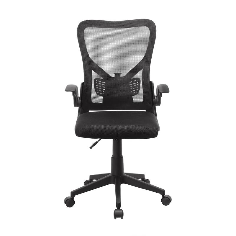 Javlergo Ergonomic Office Chair, Mesh Back Adjustable Height Swivel Computer Desk Chair with Flip-Up Arms and Lumbar Support