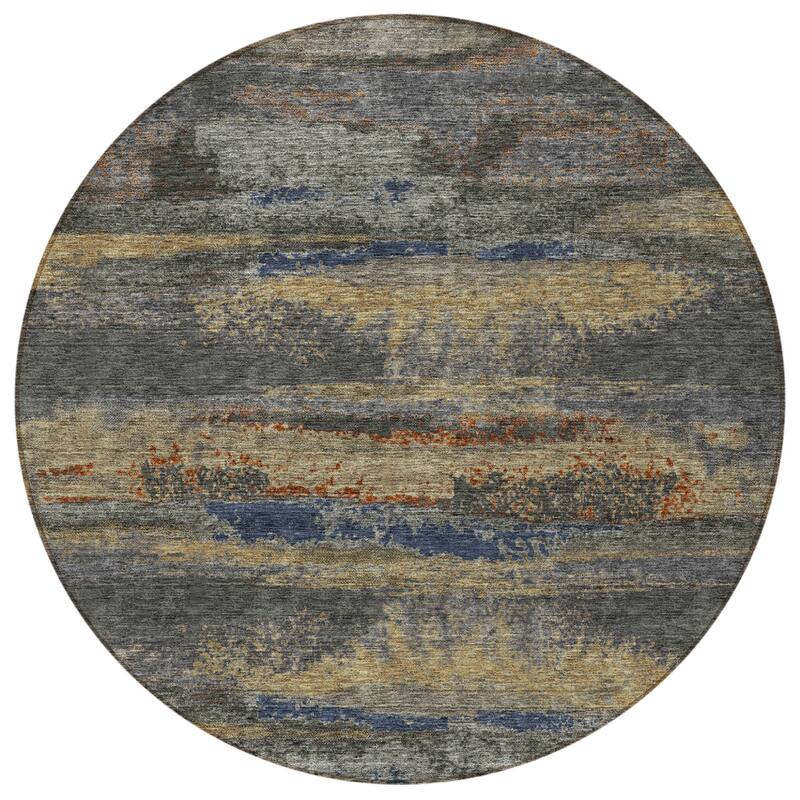 HomeRoots Abstract Transitional Rectangle Outdoor Rug
