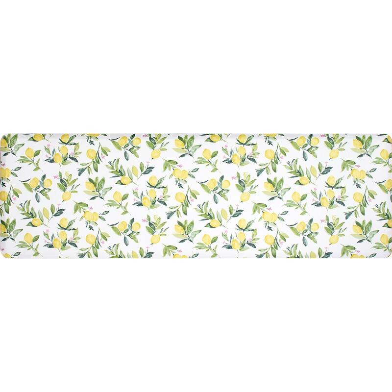 FloorPops Limon Yellow Anti-Fatigue Comfort Long Mat - 20 x 60