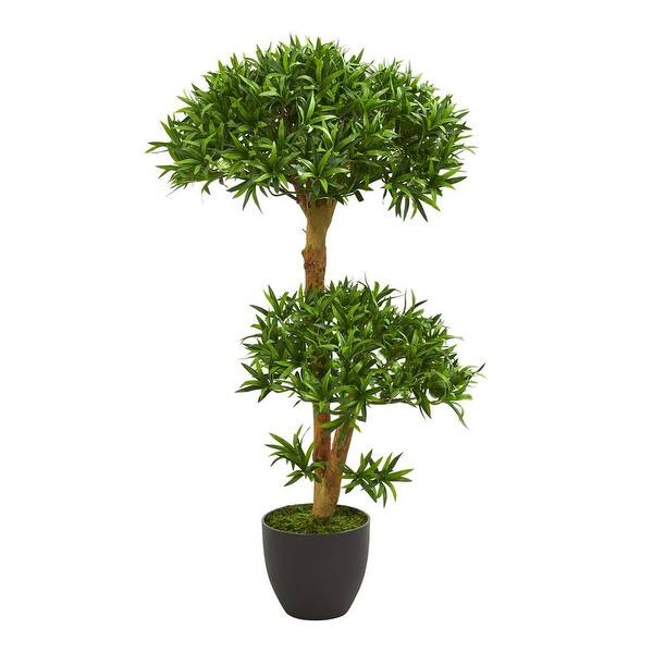 Shop Nearly Natural Home Decorative 3 Bonsai Styled Podocarpus Artificial Faux Tree Not Available Overstock 30537687