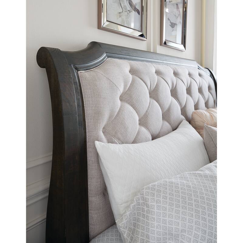 Magnussen Home Bellamy Peppercorn Sleigh Storage Bed