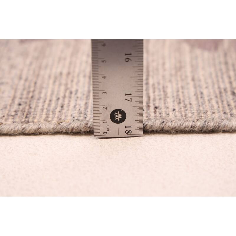 ECARPETGALLERY Flat-Weave Marrakech Taupe Wool Kilim - 5'4 x 7'3