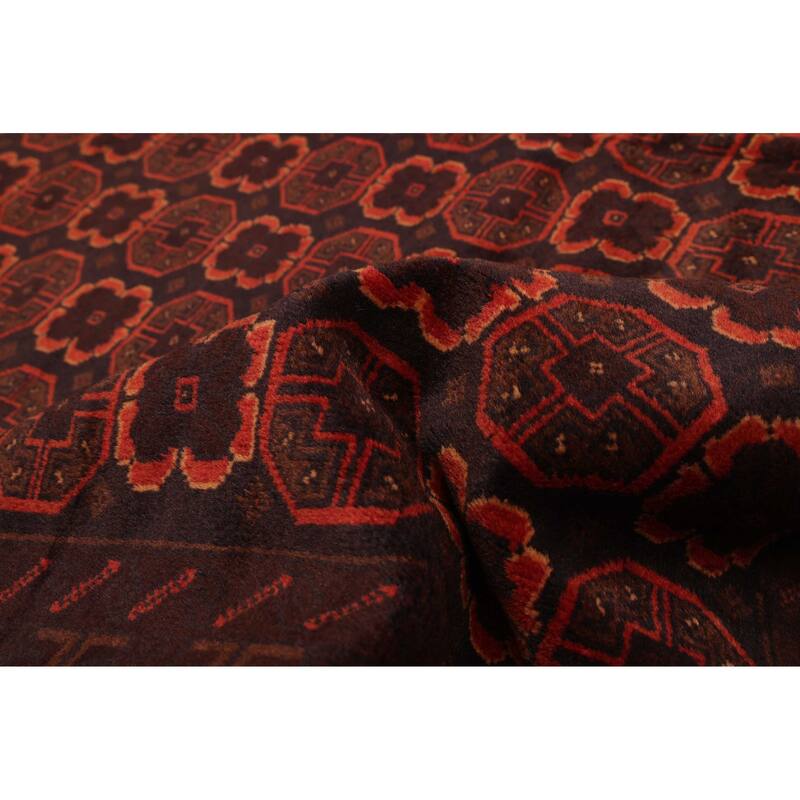 ECARPETGALLERY Hand-knotted Teimani Dark Brown Wool Rug - 3'9 x 7'3