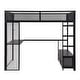 preview thumbnail 25 of 32, Full Metal Gaming Loft Bed with LED, Desk & Drawers