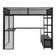 preview thumbnail 10 of 16, Gaming Loft Bed with Ample Storage Space & LED Design, Full Size