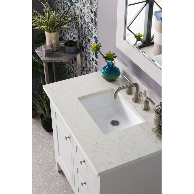 James Martin Vanities Palisades 36" Single Vanity, Bright White