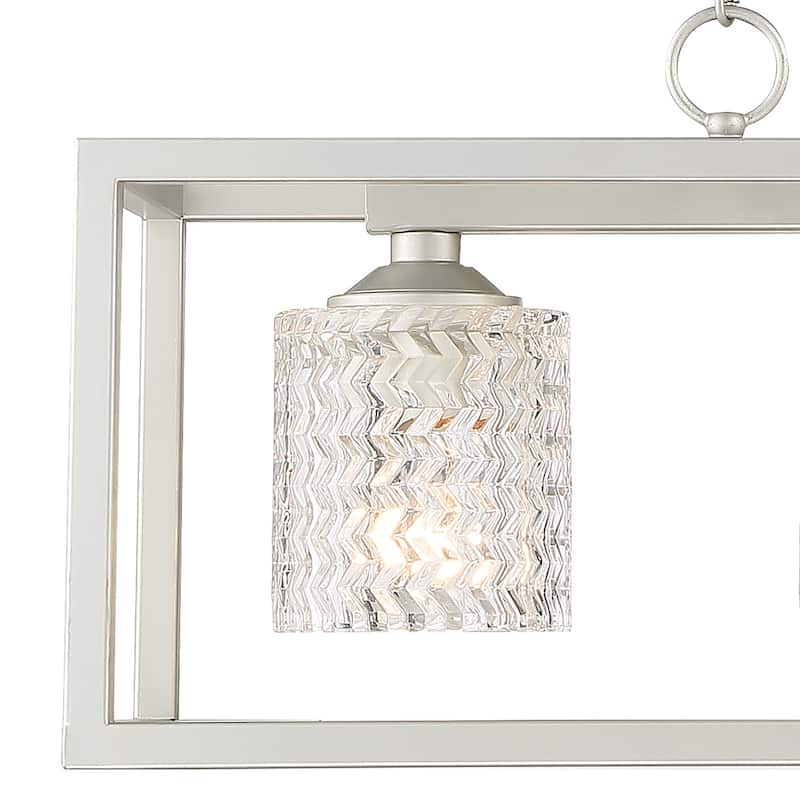 Moulins 3-ight Linear Modern Farmhouse Rectangle Chandelier with UL Certified - 25in