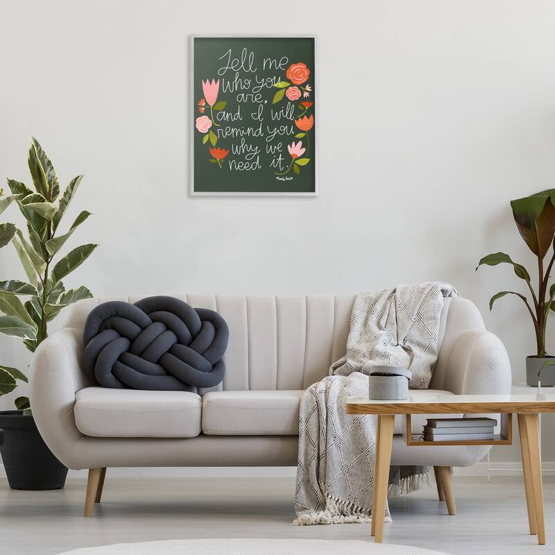 Stupell Inspiring Quote with Florals Framed Giclee Art Design By Mandy Ford Art + Illustration