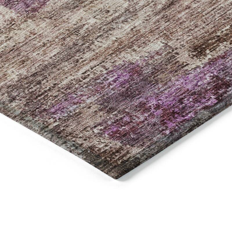 Machine Washable Indoor/ Outdoor Ombre Solid Chantille Rug