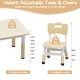 preview thumbnail 11 of 12, Kids Table and 4 Chair Set Height Adjustable Toddler Table Set