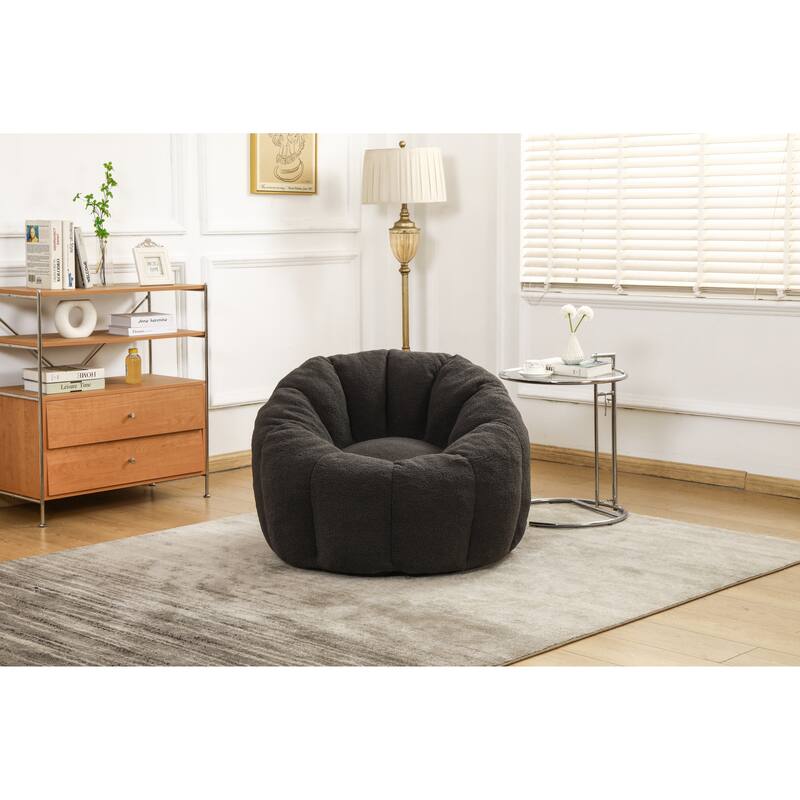 Anmytek Plush Oversized Bean Bag Chair with Armrests High-Density Foam Lazy Comfy Seat