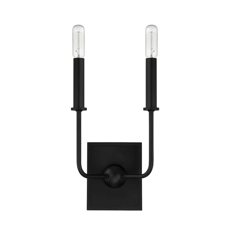 Avondale 2-Light Wall Sconce - Matte Black