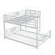 preview thumbnail 4 of 19, Industrial Modern Metal Space-saving Bed, L-shaped Twin over Full Size Bunk Bed with Safety Guaranteed