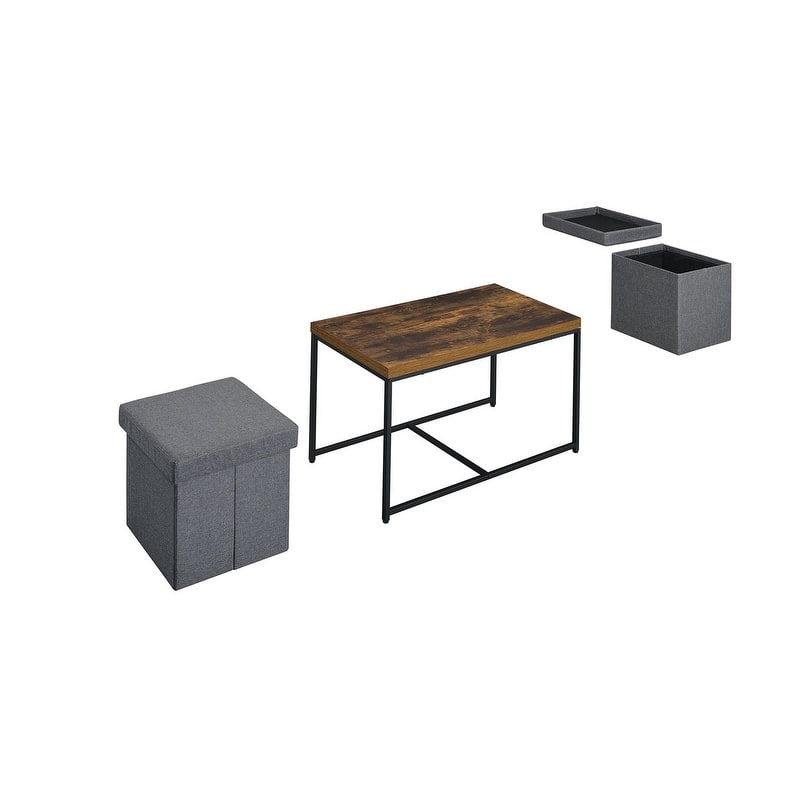 Murph Wood Grain 3 Piece Coffee Table Set