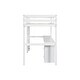 preview thumbnail 24 of 22, Twin Loft Wood Bed with Under-bed, Built-in Desk, Grey