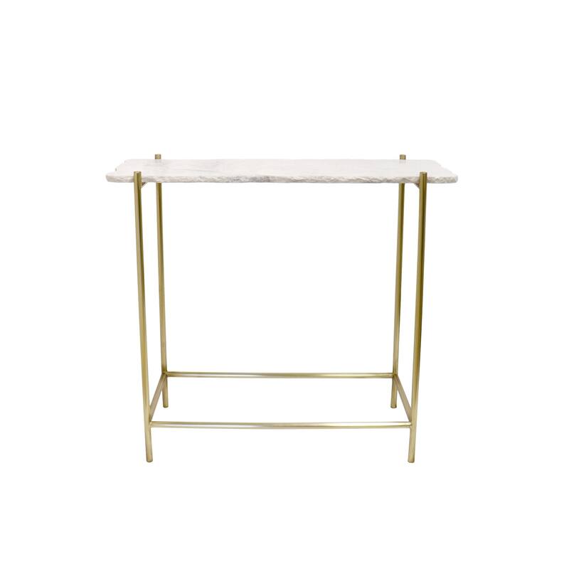 Pasargad Home Vasto Marble & Stainless Steel Console Table