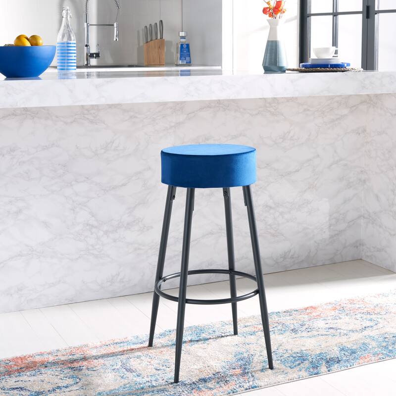 SAFAVIEH Ramona 24-inch Round Bar Stool - 20" W x 20" L x 30.2" H - 20Wx20Dx30H