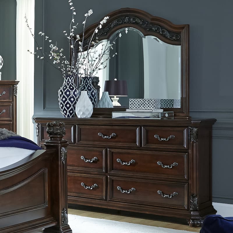 Messina Estates Cognac Dresser & Mirror