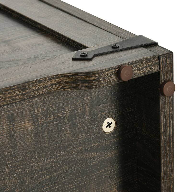 Moasis Farmhouse Storage Chest Storage Bench with 2 Safety Hinges