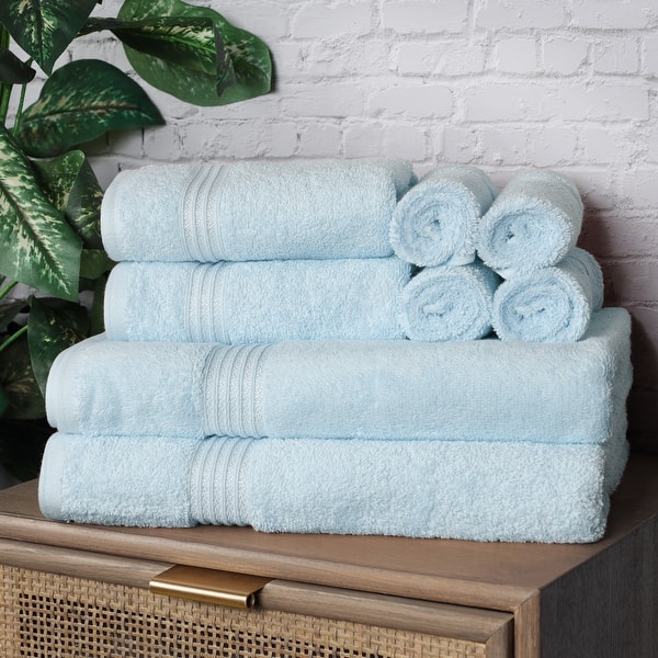 American Soft Linen 4 Pack Hand Towel Set, 100% Cotton, 16 Inch By 28 Inch,  Hand Face Towels For Bathroom, Sky Blue : Target