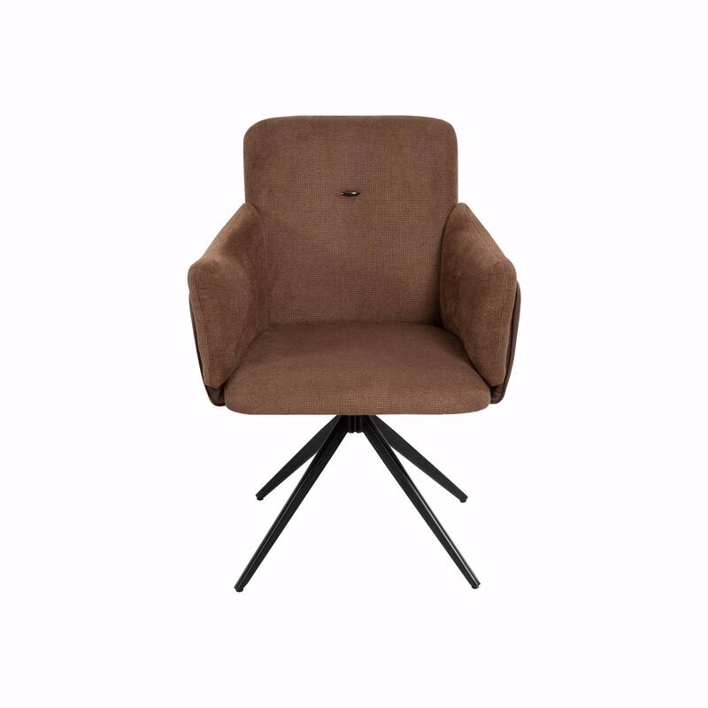 360° Swivel Home Office Desk Chairs Set of 2, Dining Chairs with Arm