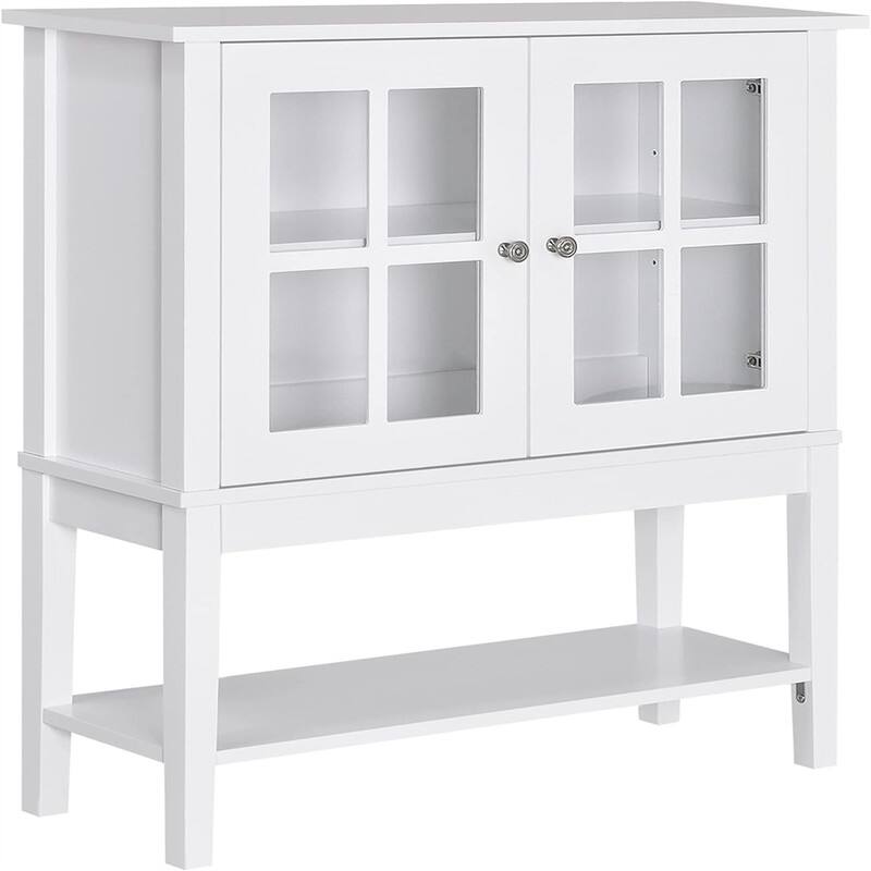 Modern Sideboard Buffet Cabinet - 31.5" L x 11'W x 33" H - White