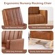 preview thumbnail 34 of 34, VECELO Upholstered Rocking Chair Padded Seat with Pocket and USB Port, Rocking Chair Nursery Rocker