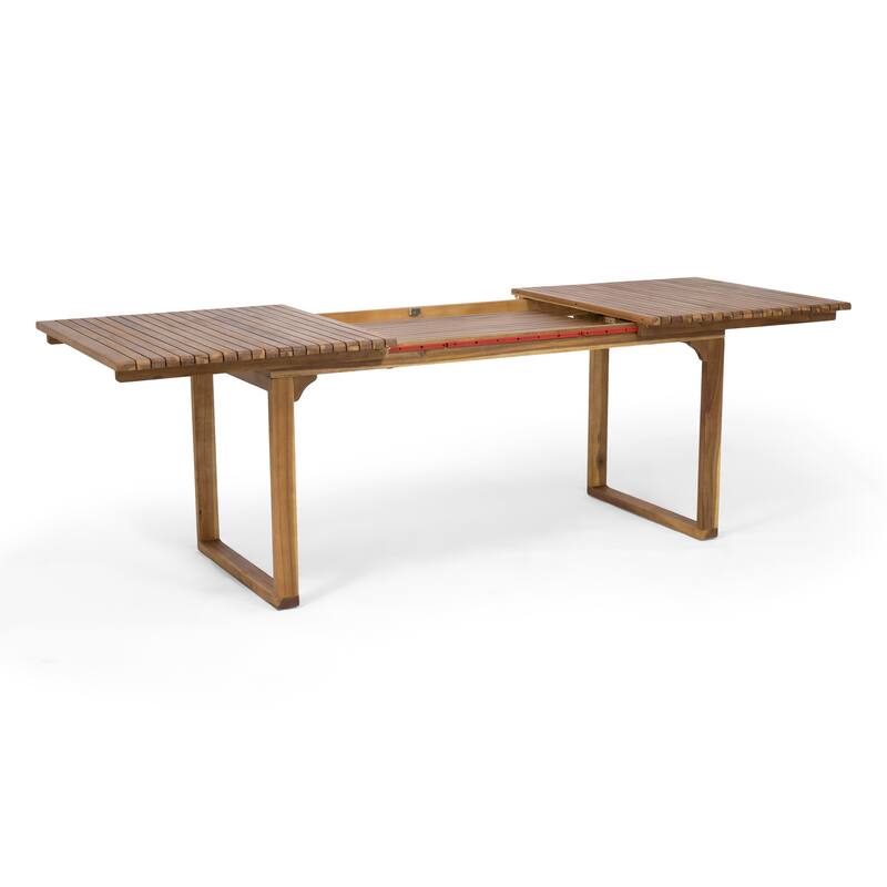 Sorrento Acacia Wood 9-piece Expandable Table Outdoor Dining Set by Christopher Knight Home