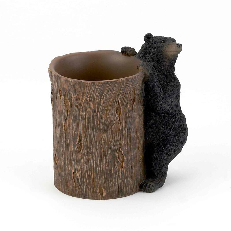 Avanti Linens Black Bear Lodge 4-Piece Bath Accessory Set - Bath Acc 4pc Set - TM, TB, SD, LP