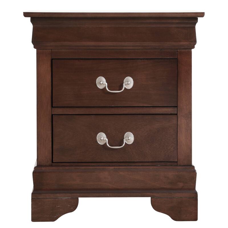 Louis Philippe 2-Drawer Nightstand (24 in. H X 21 in. W X 16 in. D)