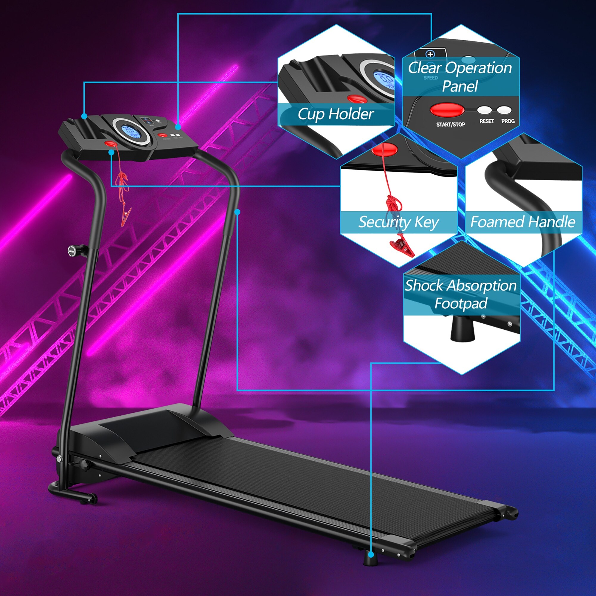 Goplus 1hp sale goplus electric treadmill