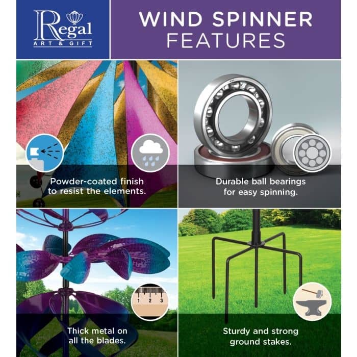 33 Vortex Wind Spinner - Leaves - 33"X12"X91"