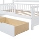 preview thumbnail 10 of 76, Wood House Bed Frame, Wooden Platform Daybed with Storage Shelf, for Teens Boys Girls Bedroom Dorm