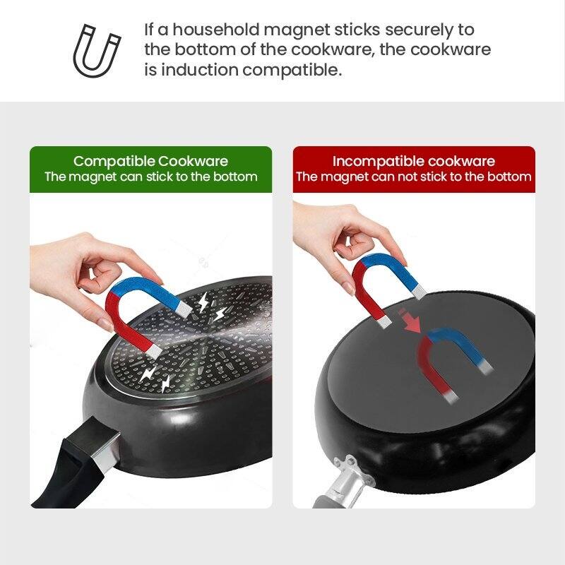 Black Portable Electric Induction Cooktop with Sensor Touch, 9-Level Adjustment, Timer, and LED Display, 1500W