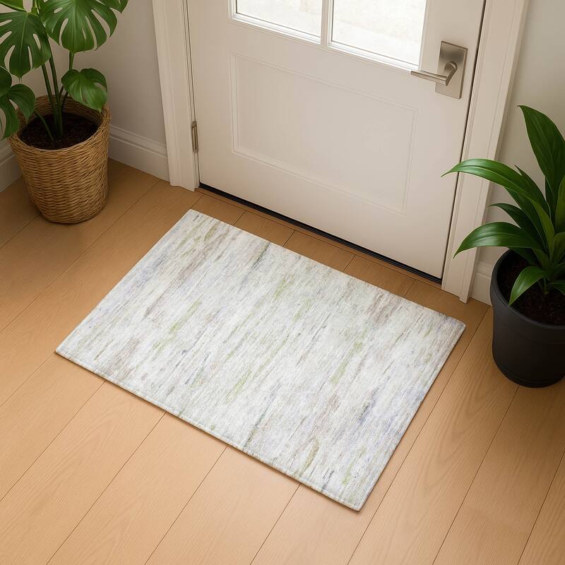 Premium Washable Super Soft Stripe Ombre Mayfield Rug - Ivory - 1'8" x 2'6"