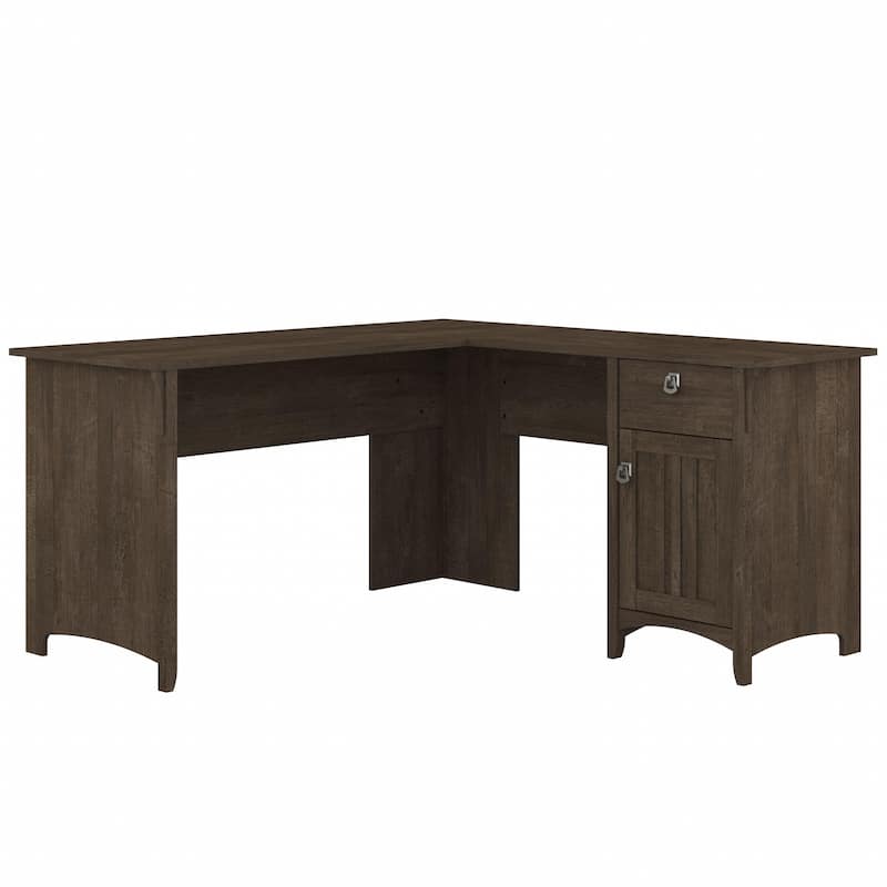 Bush Furniture Salinas 60W L Shaped Desk with Drawers and Storage