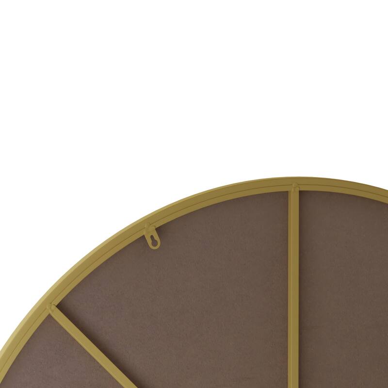 Circular Wall Decor Mirror with Metal Framed