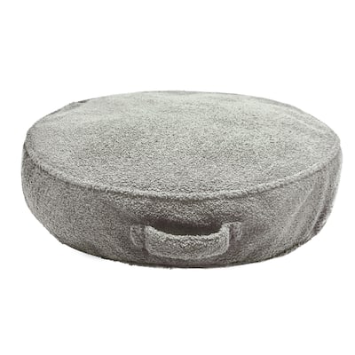Edie At Home Sherpa Gusseted Round Decorative Floor Pillow 24' Round