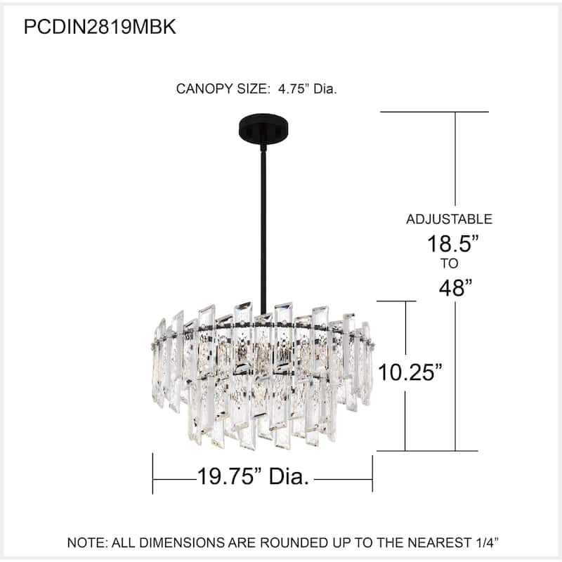 Dion 6-Light Matte Black Pendant