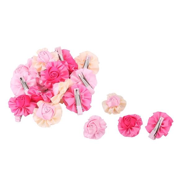 Shop Unique Bargainsgirls Metal Mini Rose Flower Decor Alligator Hair Clips Hairpins 20 Pcs Overstock 18386367