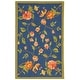 preview thumbnail 83 of 104, SAFAVIEH Handmade Chelsea Alexandr Floral French Country Wool Rug 2'6" x 4' - Light Blue