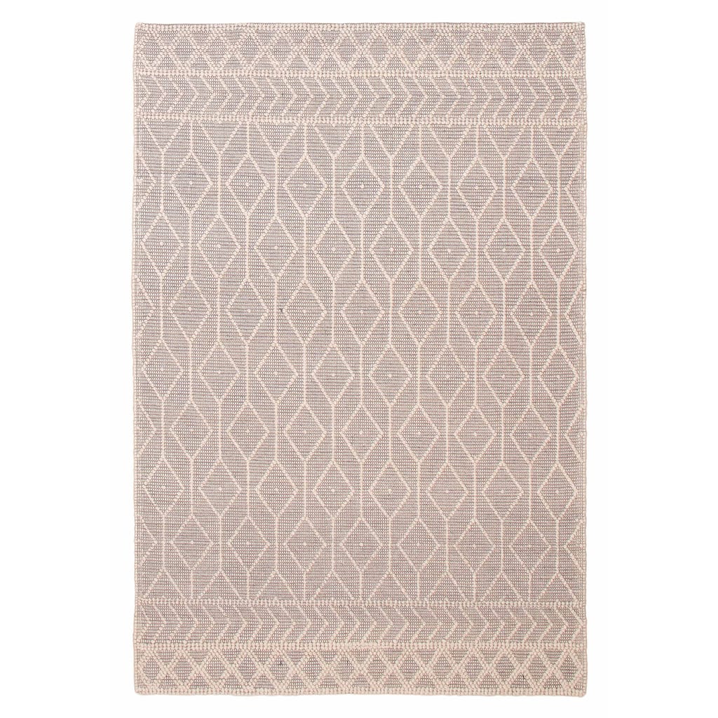 ECARPETGALLERY Braid weave Sienna Grey Wool Rug - 6'0 x 9'0