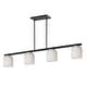 preview thumbnail 1 of 9, Maxim 21236 Scoop 4 Light 46" Wide Linear Pendant Black / Clear