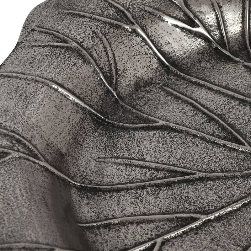 Trion Indoor Aluminum Handcrafted Leaf Dish by Christopher Knight Home