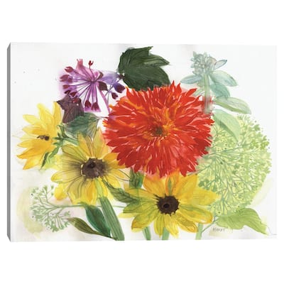 Red Flower by Maret Hensick Canvas Art Print