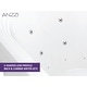 preview thumbnail 8 of 12, ANZZI Sofi 5.6 ft. Center Drain Whirlpool and Air Bath Tub in White
